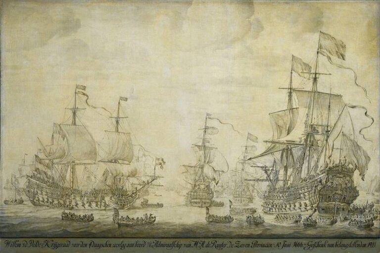 Голландские корабли на рейде.