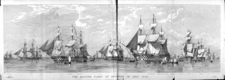 Смотр английского флота в Спитхэде, август 1853 года.