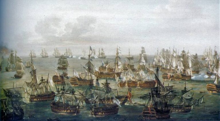 Сражение при Трафальгаре, 1805 год.