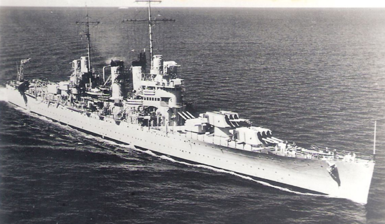 Крейсер CL-48 «Гонолулу» (седьмой в серии корабль типа «Бруклин») февраль 1939 года
