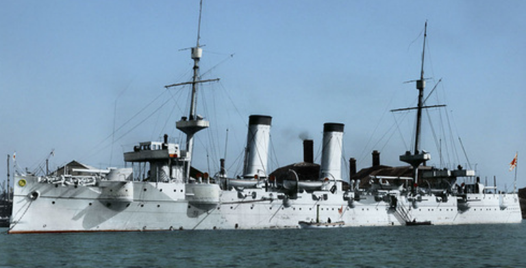 Японский бронепалубный крейсер 2 ранга «Кассаги», реальный противник русских крейсеров