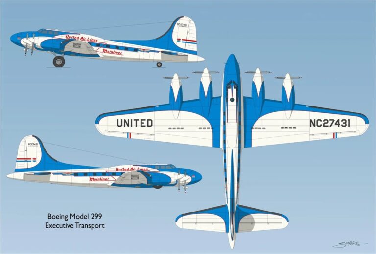 Что, если бы United Air Lines переоборудовала послевоенные B-17 в пассажирские самолёты