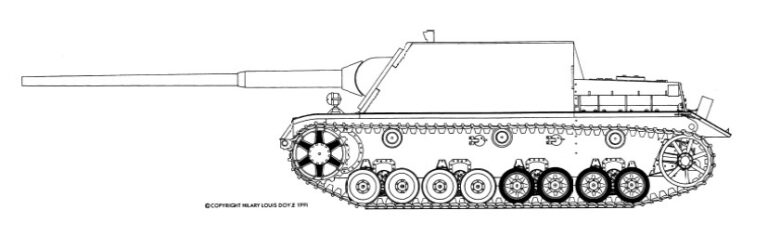 Panzer IV/70 с 8.8 cm PaK 43 L/71. Источник: Panzer Tracts No. 20-1 Paper Panzers - Panzerkampfwagen & Jagdpanzer