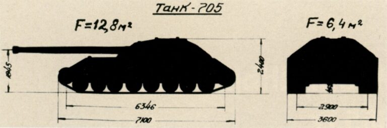 Единственное известное изображение с общими видами "Объекта 705" по состоянию на июнь 1945 г. (источник: "Техника и вооружение" 2013/09)