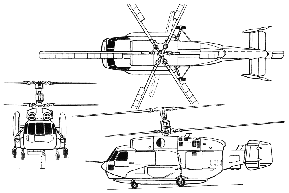 Корабельный вертолёт радиолокационного дозора Ка-31. Россия