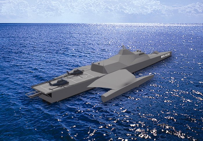 Проект боевого корабля прибрежной зоны HSC N130A компании BGV. Франция