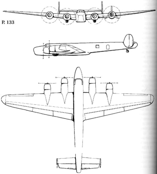 Летающие крепости по-итальянски. Piaggio P.133 – итальянский B-24
