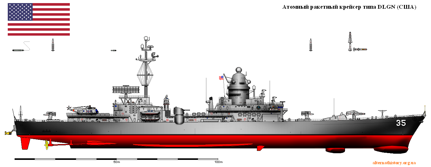 Предшественник Иджисов или проект атомного ракетного крейсера DLGN – США.