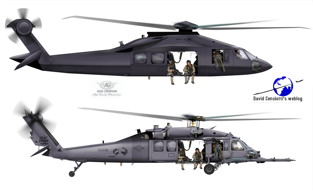 Малозаметный вертолет Сикорский MH-X  «Сайлент Хок». США