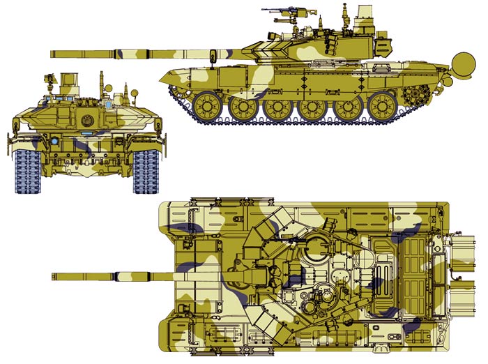 Основной боевой танк Т-90АМ. Россия