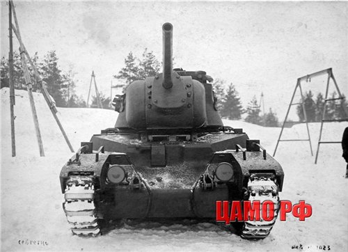 Матильда МкII c советским орудием 76,2 мм. 1942г.