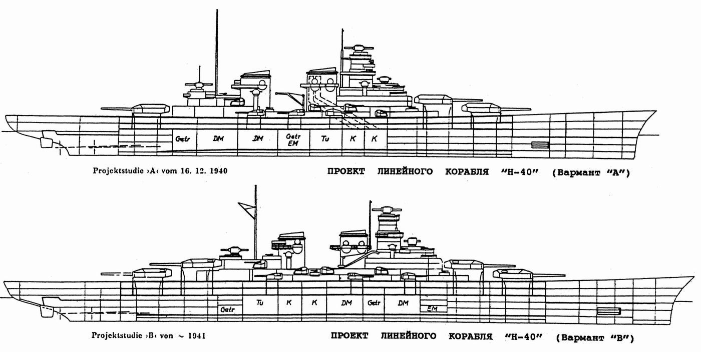 Линейный корабль Типа Н-40. Германия