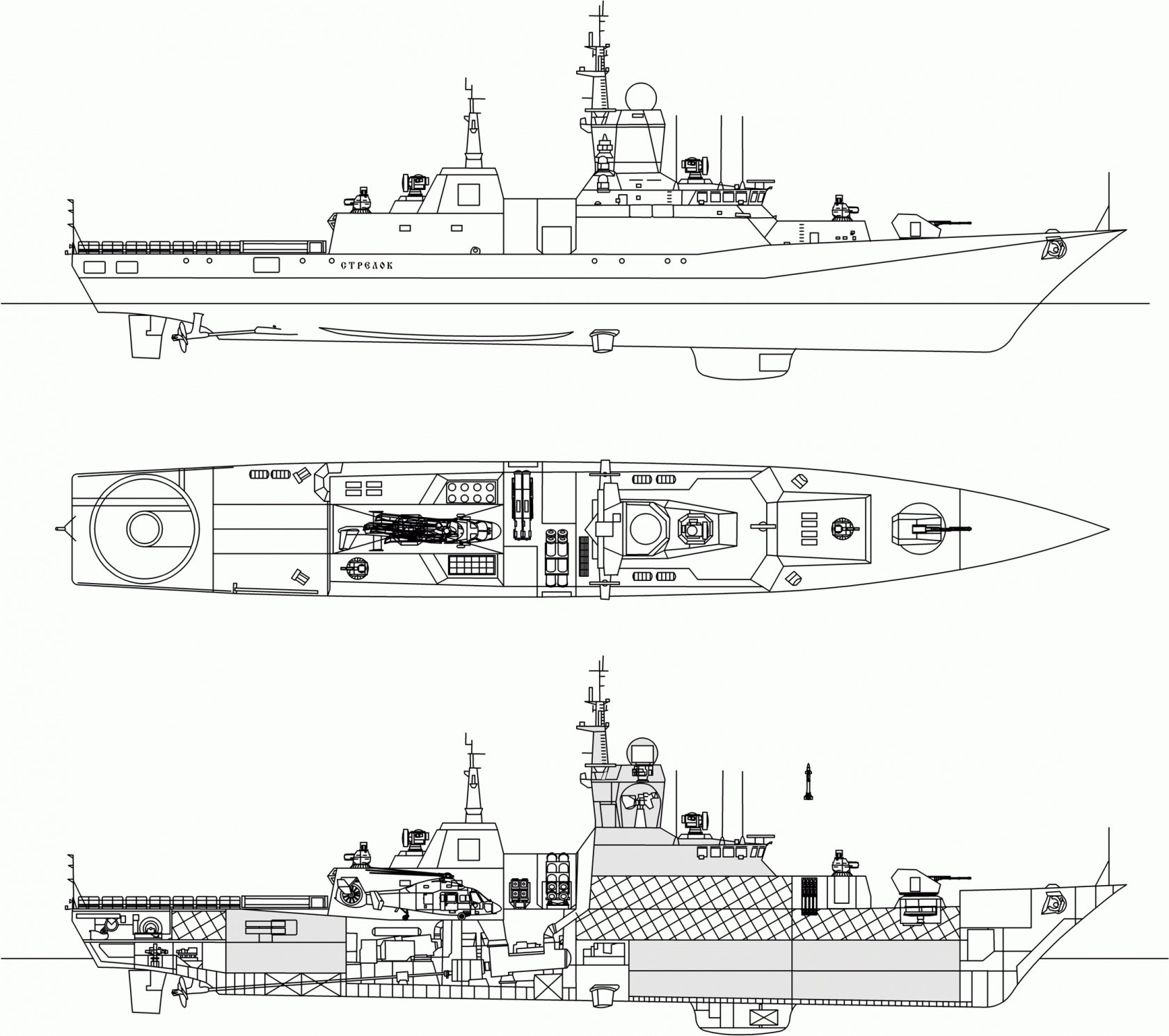 Проекты корветов СКБ 86-1 и 86-1М для флота России.