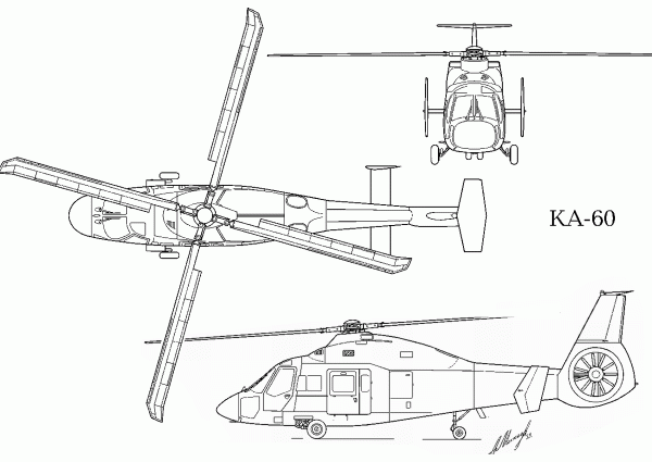 Средние многоцелевые вертолеты семейства Ка-60 «Касатка» / Ка-62. Россия