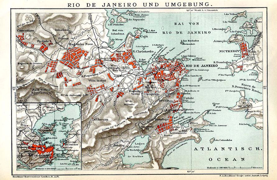 Карта бухты Гуанабара 1895г.