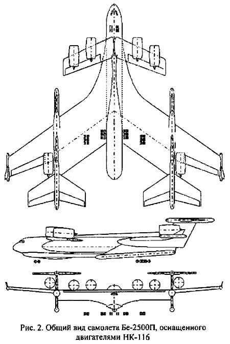 Сверхтяжелый транспортный самолет-амфибия Бе-2500. СССР/Россия