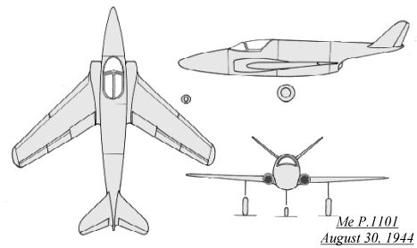 Мессершмитт Р.1101 – первый с изменяемой стреловидностью крыла или МиГ-23 Второй Мировой