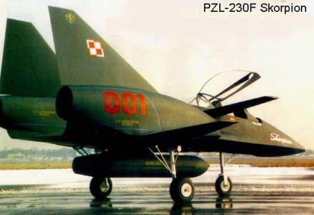Проект штурмовика PZL-230F "Скорпион". Польша.