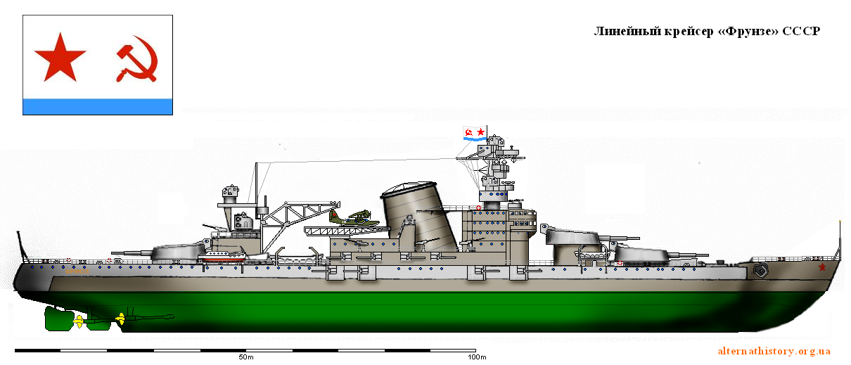 Линейный крейсер «Фрунзе» - вариант модификации линкора «Полтава».