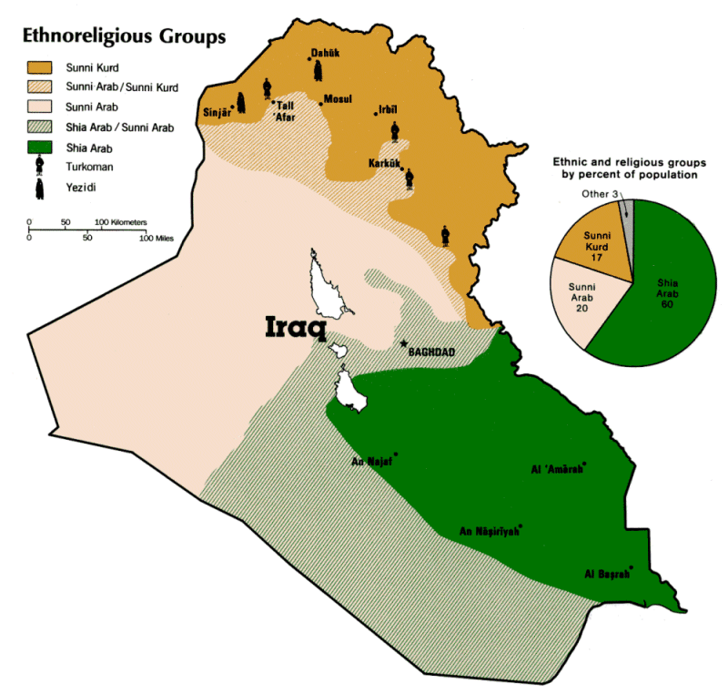 Этническая карта Ирака