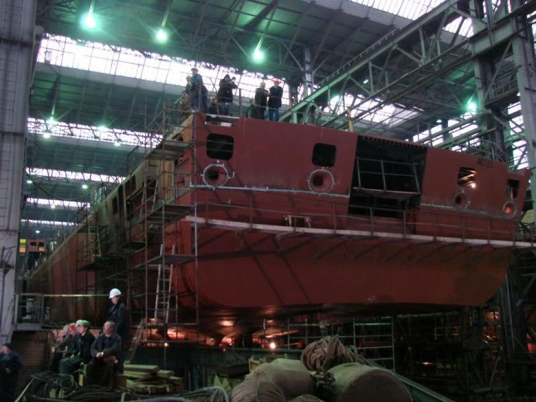 Cтроительство фрегата "Адмирал Горшков".