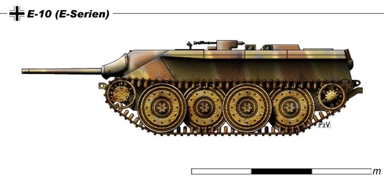 Немецкий истребитель танков Е-10 Хетцер II.