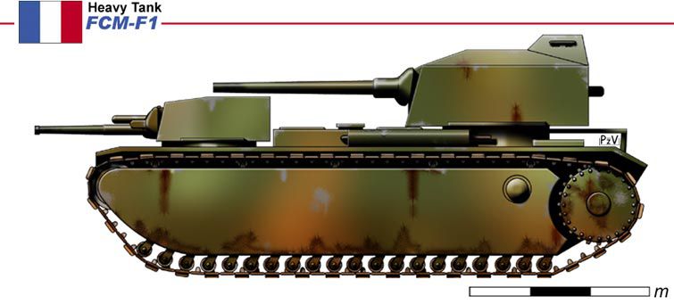 Маус по-французски или сверхтяжёлый танк прорыва FCM F1