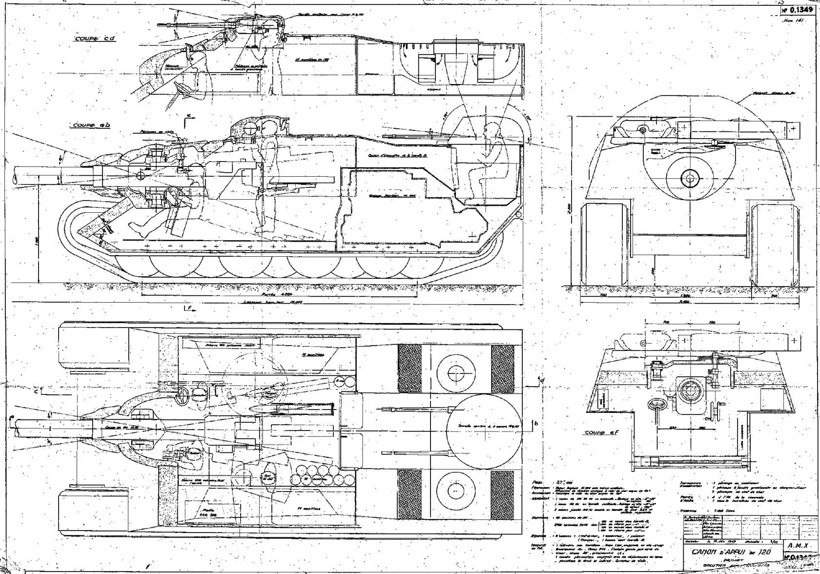 Первая послевоенная французская САУ - AMX 50 Foch