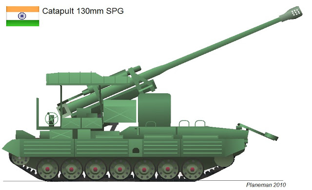 Попаданец из 50-х. 130 мм САУ на базе танка Арджун "Катапульта". Индия