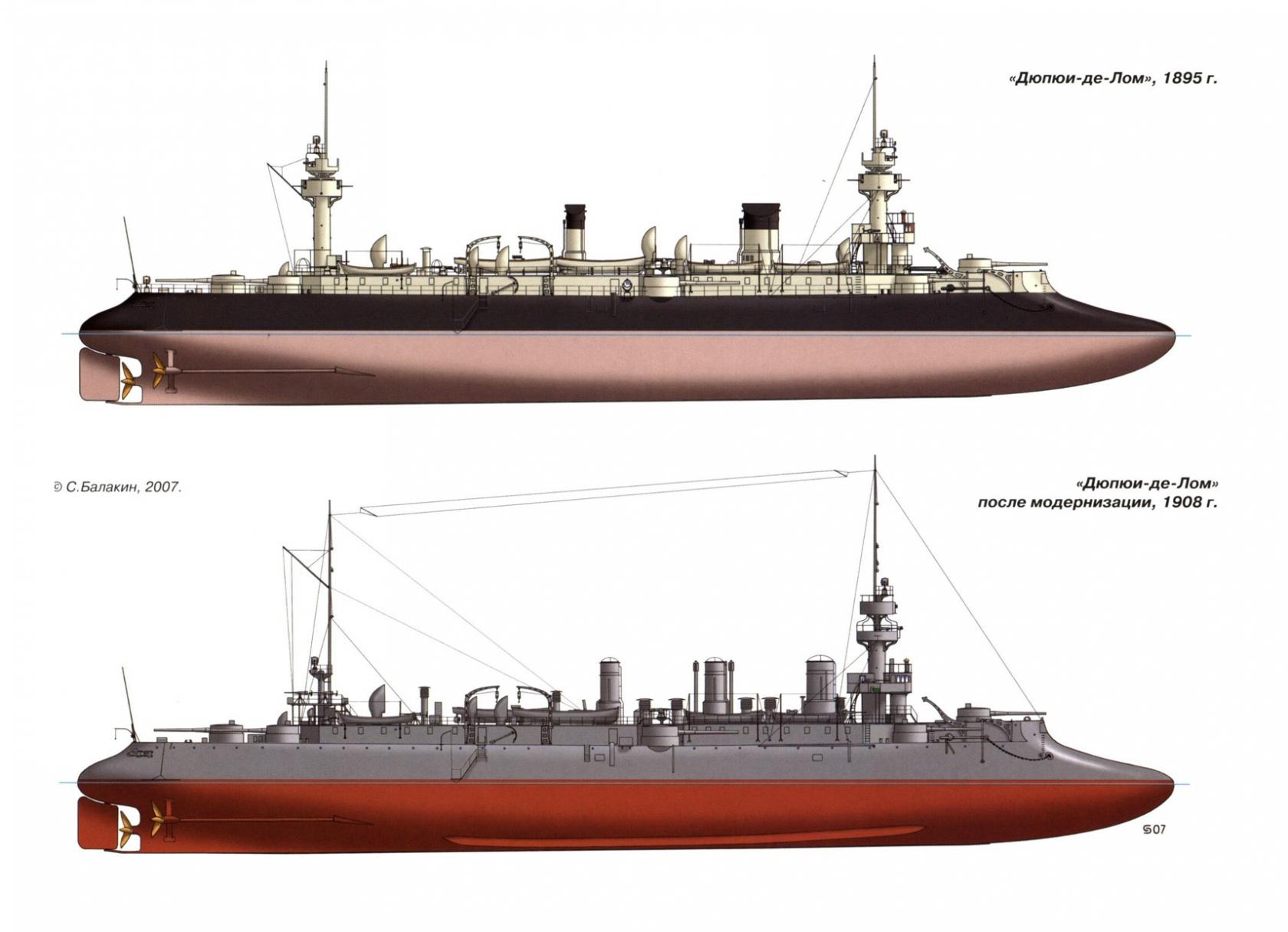 Балакин и Дашьян. Журнал "Морская кампания" № 5 от 2007 года. Броненосный крейсер ''Дюпюи-де-Лом''. Скачать