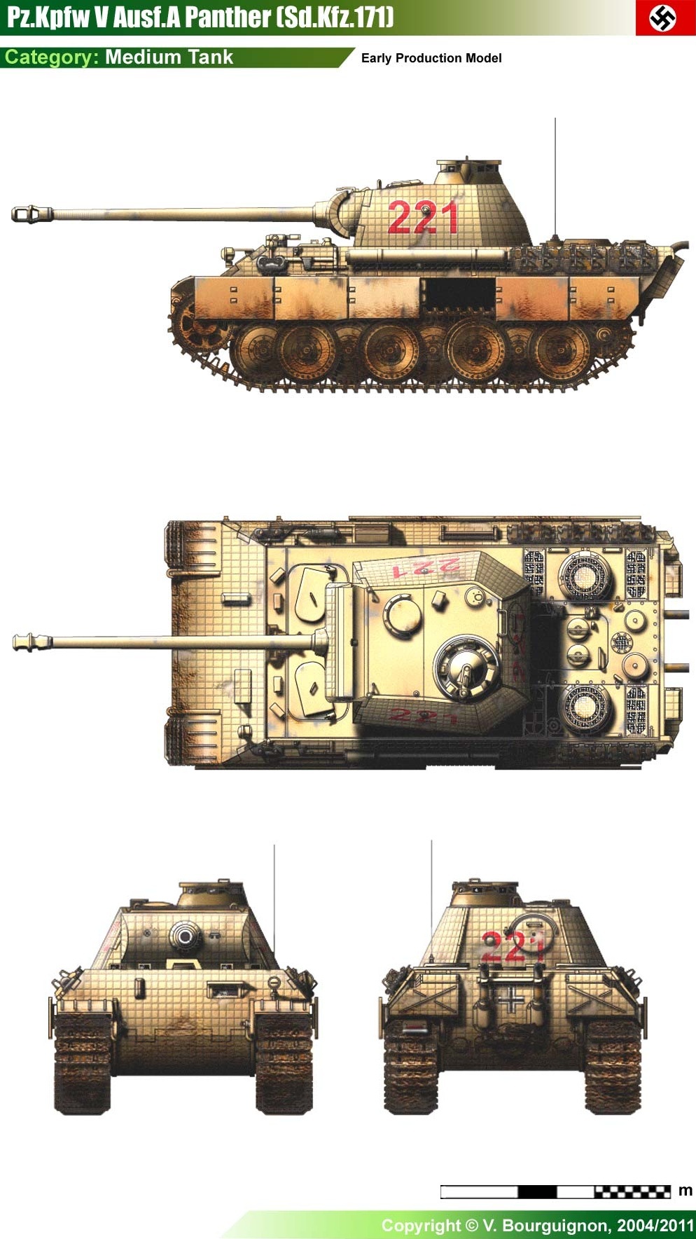 Тяжелый танк PzKpfw V «Panther» Ausf A (SdKfz 171).