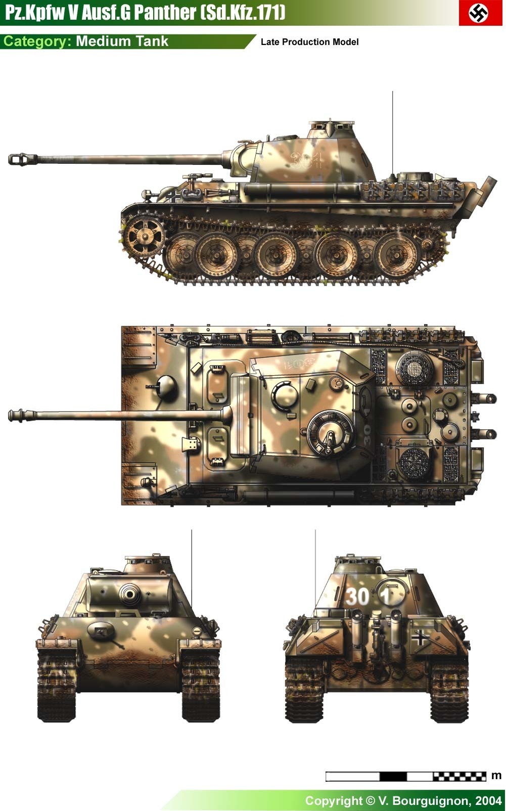 Тяжелый танк PzKpfw V «Panther» Ausf G (SdKfz 171).