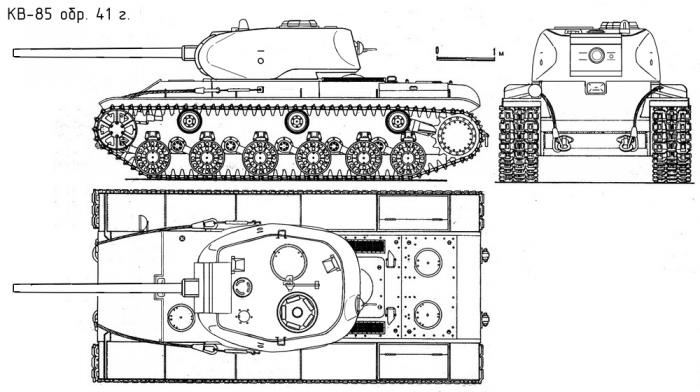 Альтернативный тяжелый танк КВ-85 выпуска 1941г. СССР