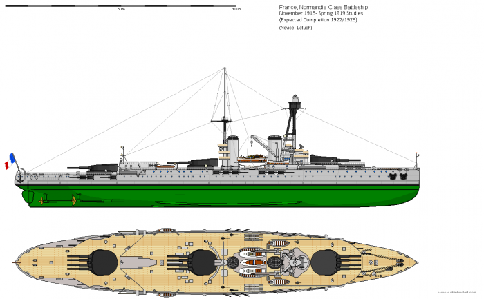 Несостоявшиеся сверхдредноуты. Французские линкоры типа «Нормандия»