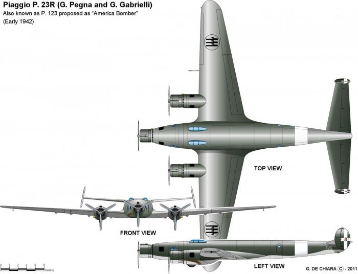 Рекордный самолет Piaggio P.23R. Италия