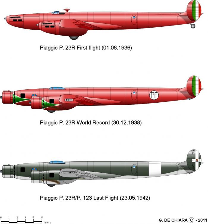 Рекордный самолет Piaggio P.23R. Италия