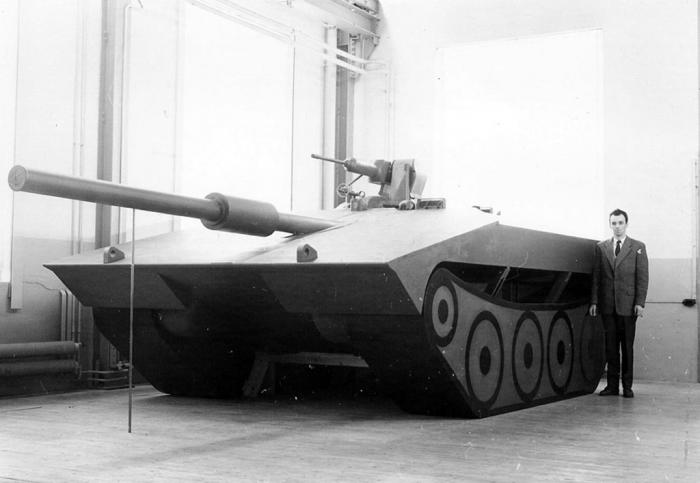 Полноразмерный макет Strv S, 1960 год. В таком виде танк позже изготовили в металле - Удивительный танк Strv 103 | Военно-исторический портал Warspot.ru