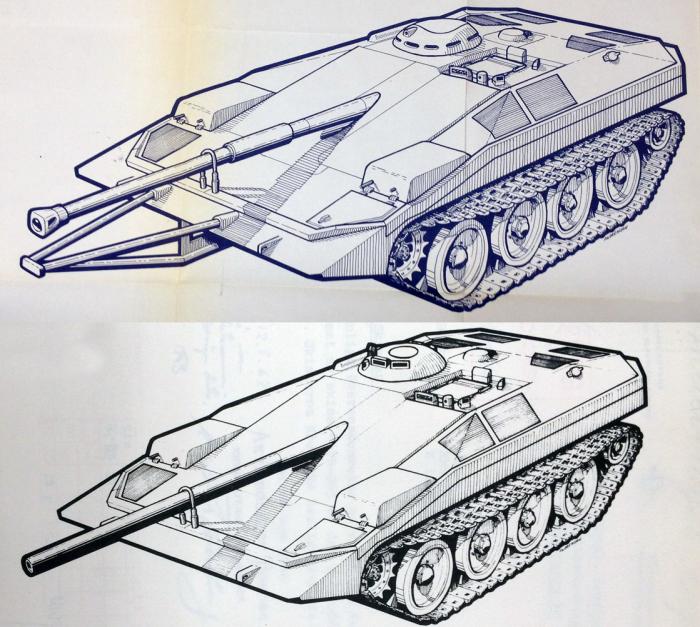 Эволюция внешнего вида Strv S нулевой серии, начало 1962 года - Удивительный танк Strv 103 | Военно-исторический портал Warspot.ru