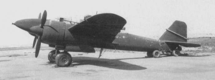 Противокорабельный штурмовик Kawasaki Тип 4 Ki-102b “Randy”.  Базовая модификация – с короткоствольной 57-мм пушкой Но-401