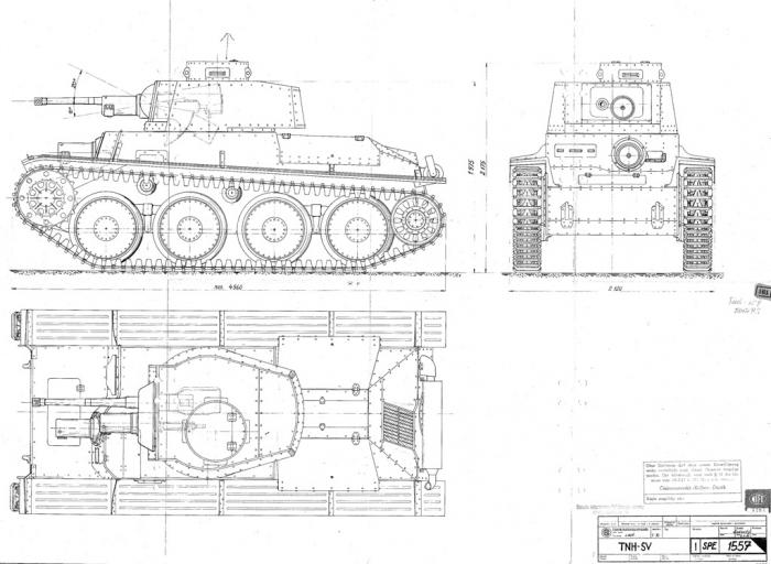 Таким изначально должен был быть чехословацкий танк шведского производства. Дальше бумаги первый вариант Praga TNH-Sv не продвинулся – помешало немецкая оккупация Чехии