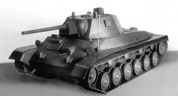 Деревянный макет танка А-43.