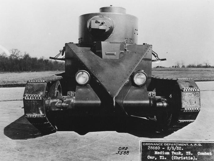 Convertible Medium Tank T3 на Абердинском полигоне