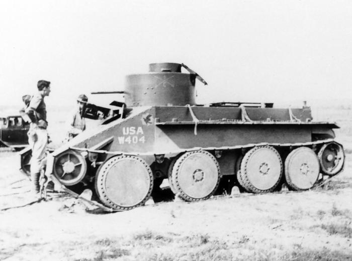 Танк с серийным номером USA W.404, который вместо 37-мм пушки получил пулемёт Browning M1918