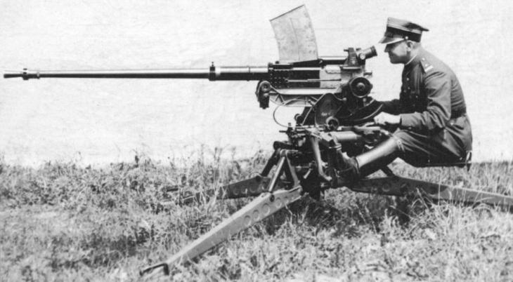 Прототип «сверхтяжёлого пулемёта» (автоматической пушки) 20 mm wz. 38 model A