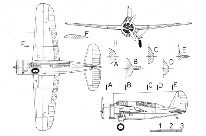 Самолет-разведчик/пикирующий бомбардировщик Brewster XSBA-1/NAF SBN-1. США