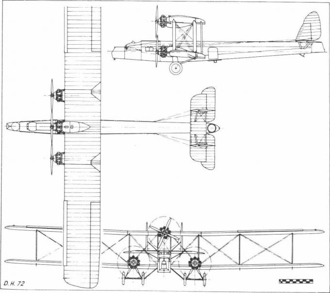 Опытный тяжелый дальний ночной бомбардировщик De Havilland D.H.72. Великобритания