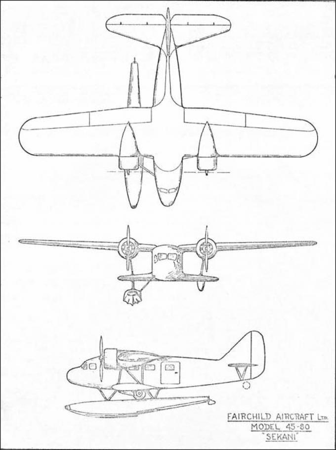 Опытный гидросамолет Fairchild 45-80 Sekani. Канада