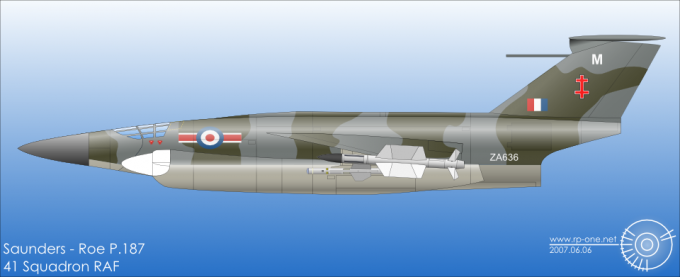 Проекты британских высотных истребителей-перехватчиков 1953-59 годов. Проект истребителя-перехватчика Saunders-Roe P.187