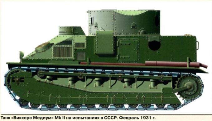 Испытано в СССР. Средние танки Vickers Medium Mk II