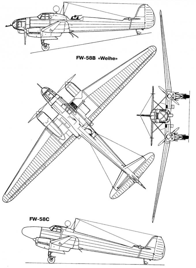 Испытано в СССР. Учебно-тренировочный самолет FW 58 «Weihe»